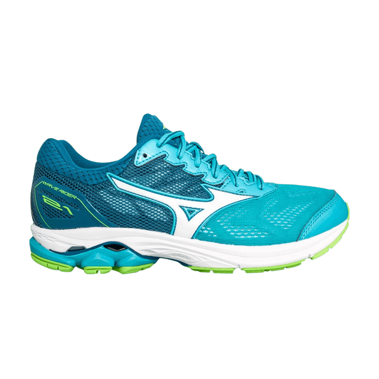 Mizuno Wmns Wave Rider 21 'Peacock Blue' — Peacock Blue/White