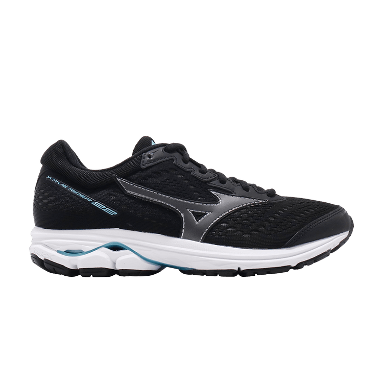 Mizuno Wmns Wave Rider 22 Wide 'Black Blue' — Black/Blue