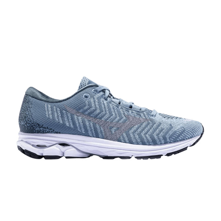 Mizuno Wmns Wave Rider Waveknit 3 'Grey Blue' — Grey/Blue/Black