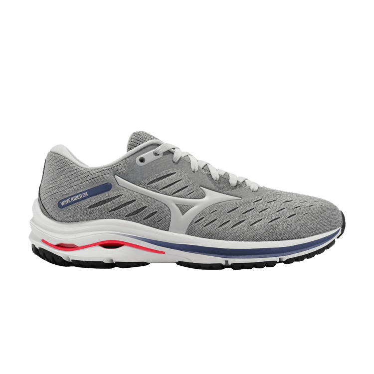 Mizuno Wmns Wave Rider 24 Wide 'Grey Blue' — Grey/Blue