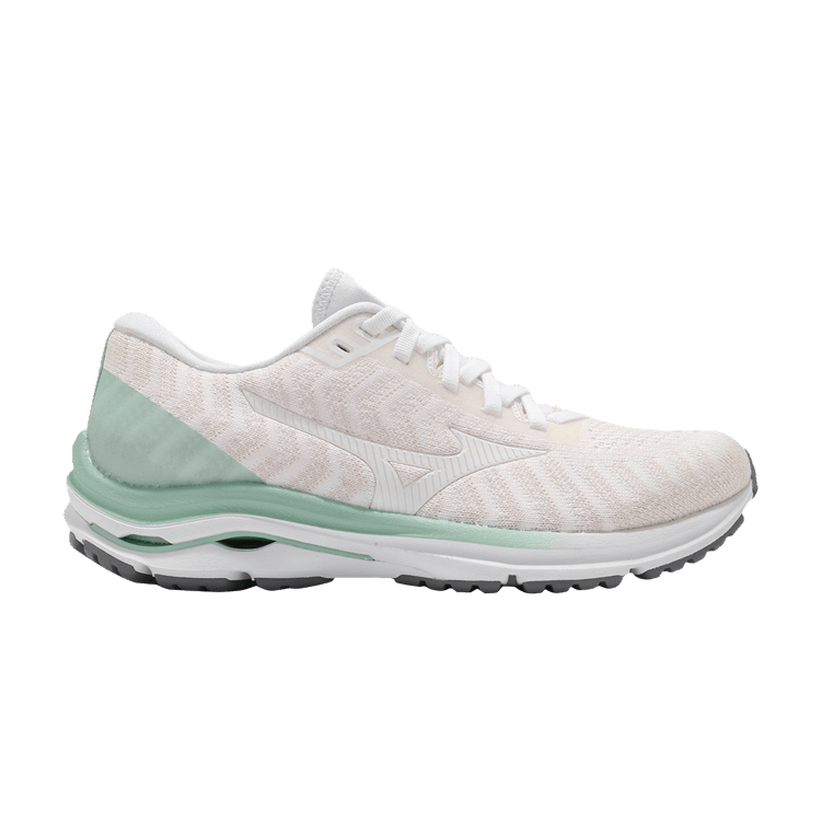 Mizuno Wmns Wave Rider 24 Waveknit 'White Green' — White/Green