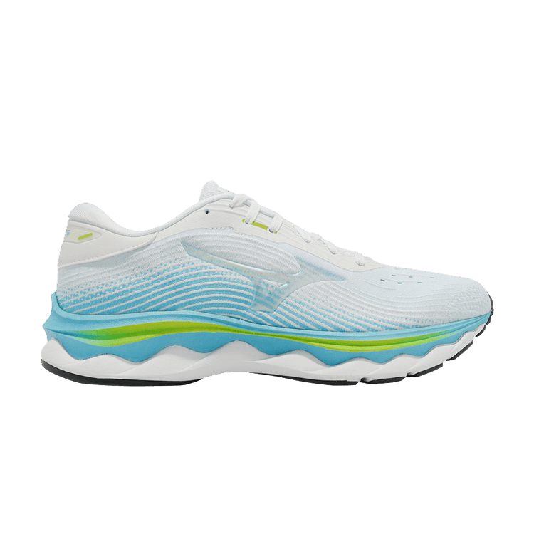 Mizuno Wmns Wave Sky 5 'White Blue Curacao' — White/Blue Curacao