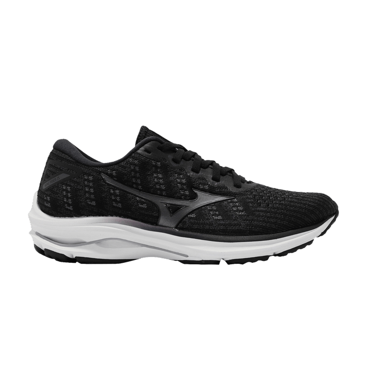 Mizuno Wmns Wave Rider 25 Waveknit 'Black Grey' — Black/Grey