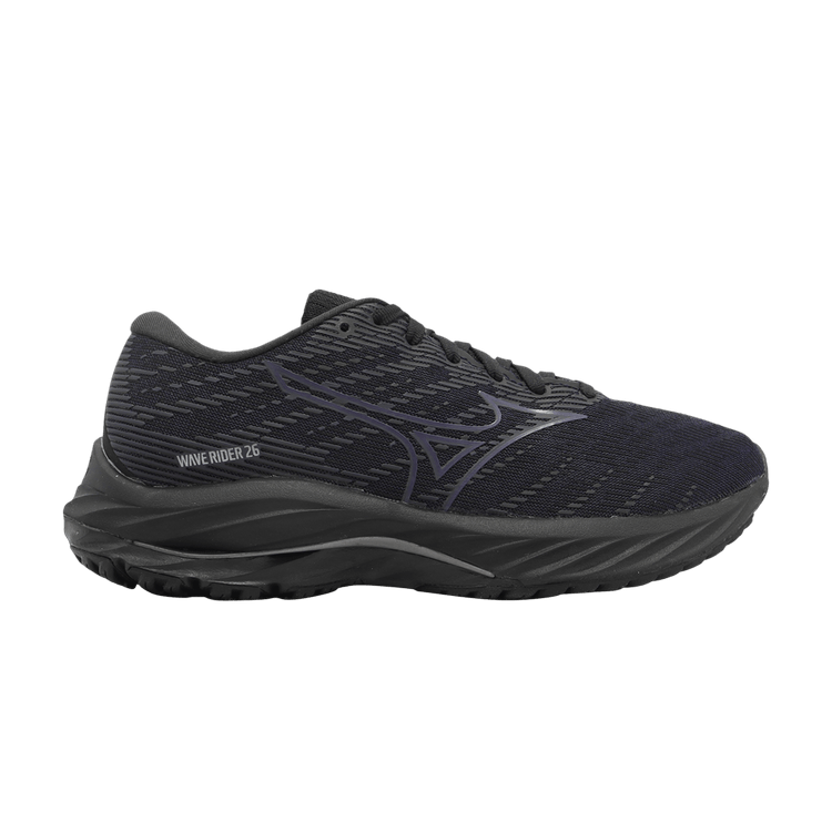 Mizuno Wmns Wave Rider 26 'Black Dark Grey' — Black/Dark Grey