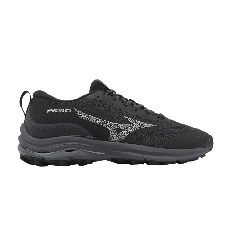Mizuno Wmns Wave Rider GORE-TEX 4E Wide 'Black Silverstar' — Black/Ombre Blue/Silverstar