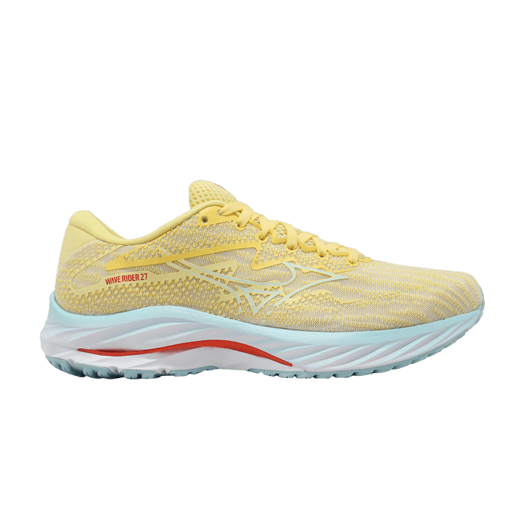 Mizuno Wmns Wave Rider 27 Super Wide 'Anise Flower' — Anise Flower/Cool Mint/Hot Coral