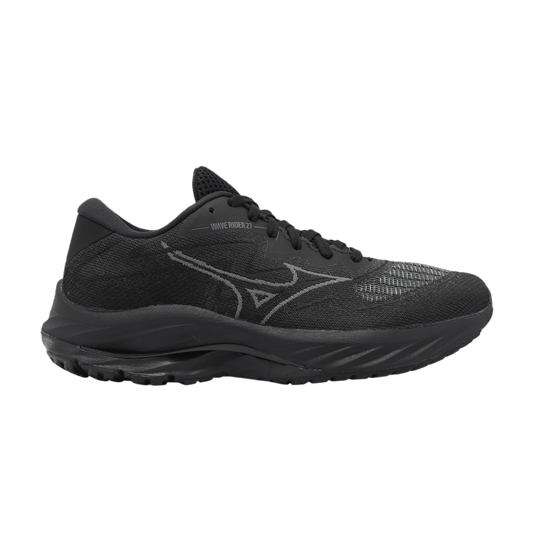 Mizuno Wmns Wave Rider 27 SSW 'Black Nickel' — Black/Nickel/Ebony
