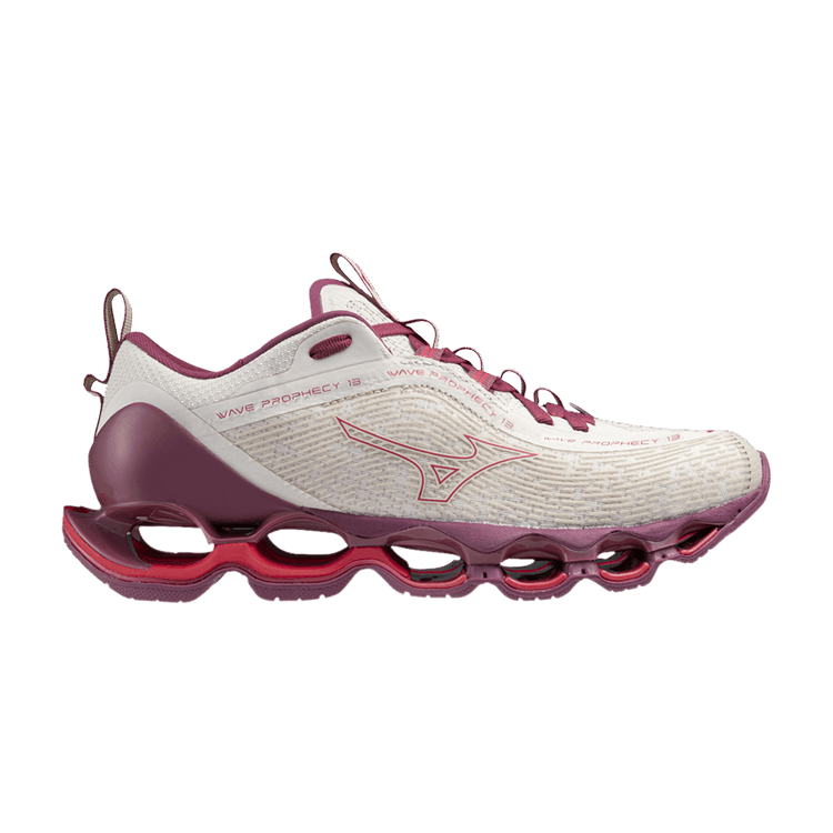 Mizuno Wmns Wave Prophecy 13 'White Sand Azalea' — White Sand/Azalea