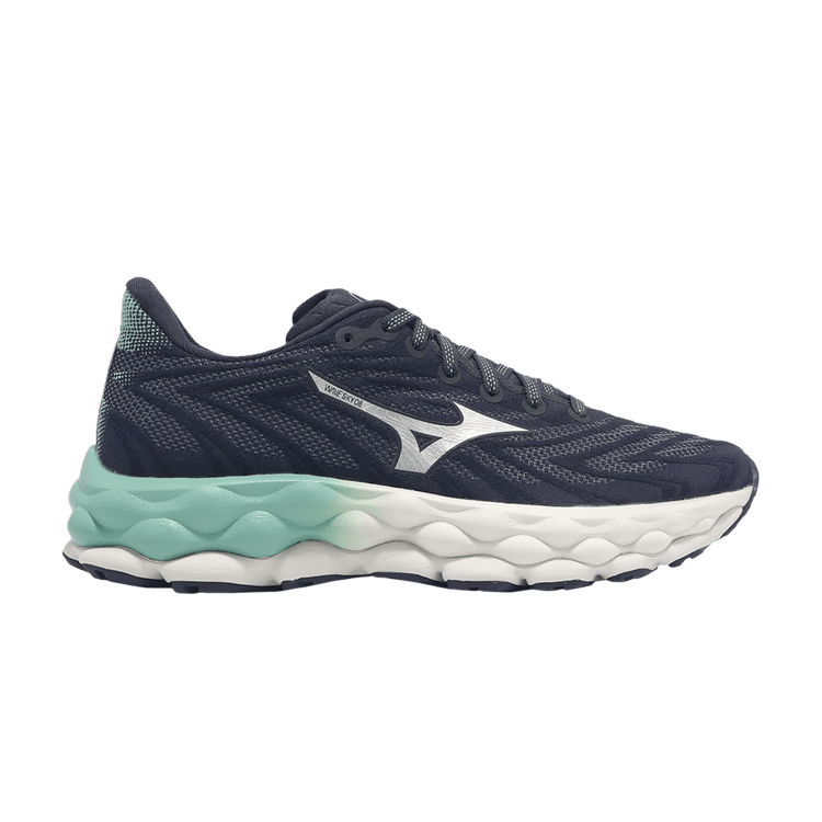 Mizuno Wmns Wave Sky 8 'India Ink Dusty Jade Green' — India Ink/Neo Silver/Dusty Jade Green