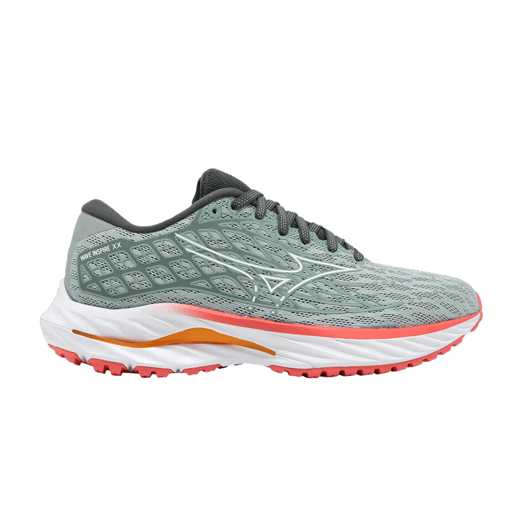 Mizuno Wmns Wave Inspire 20 'Grey Mist Dubarry' — Grey Mist/White/Dubarry