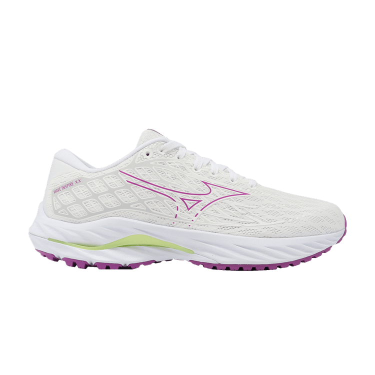 Mizuno Wmns Wave Inspire 20 Super Wide 'White Rose Red' — White/Rose Red
