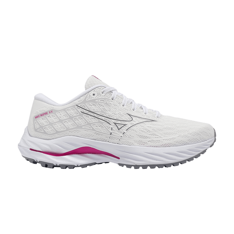 Mizuno Wmns Wave Inspire 20 'Breast Cancer Awareness' — White/Fuchsia Purple