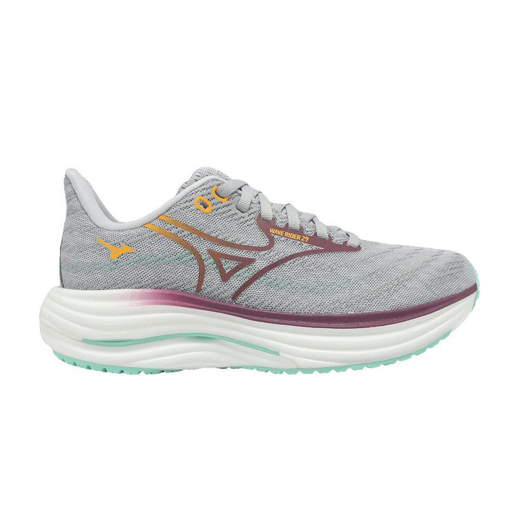 Mizuno Wmns Wave Rider 29 'Light Grey Purple' — Light Grey/Purple/Green
