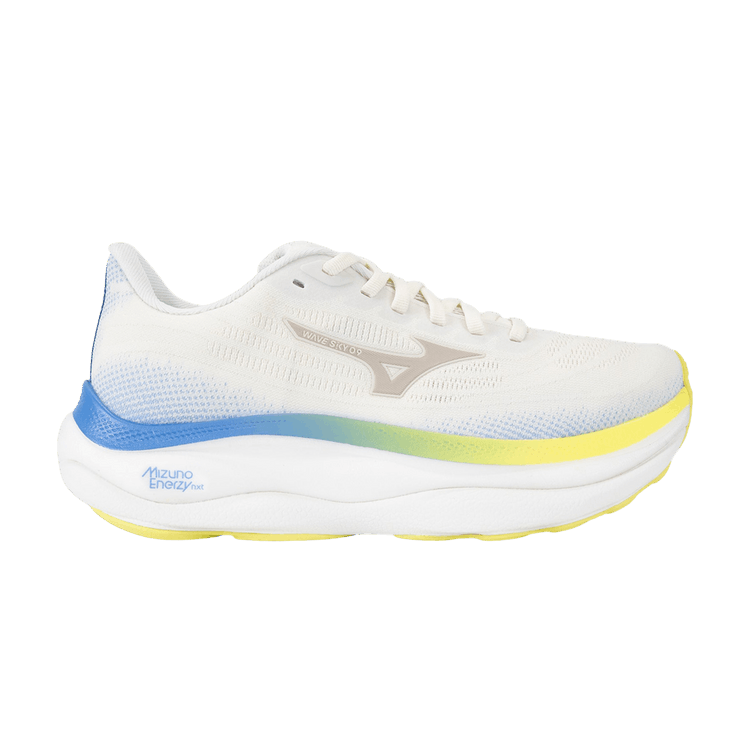 Mizuno Wmns Wave Sky 9 Super Wide 'Ivory Blue' — Ivory/Blue