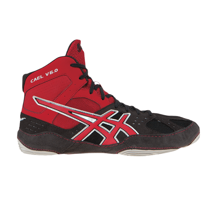 Asics Cael V6.0 'Charcoal Fire Red' — Charcoal/Fire Red/Silver