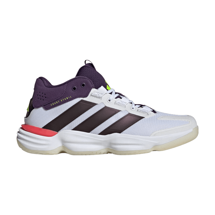 adidas Court Stabil 'White Aurora Metallic Plum' — Cloud White/Aurora Metallic/Aurora Plum