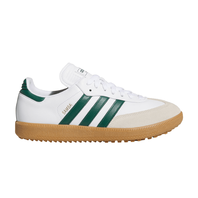 adidas Samba Spikeless Golf 'White Collegiate Green Gum' — Cloud White/Collegiate Green/Gum