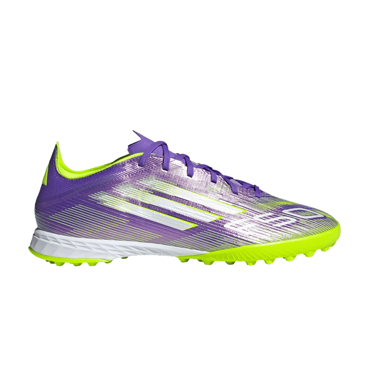 adidas Adizero F50 Pro TF 'Radiant Blaze Pack' — Purple Rush/Cloud White/Lucid Lemon