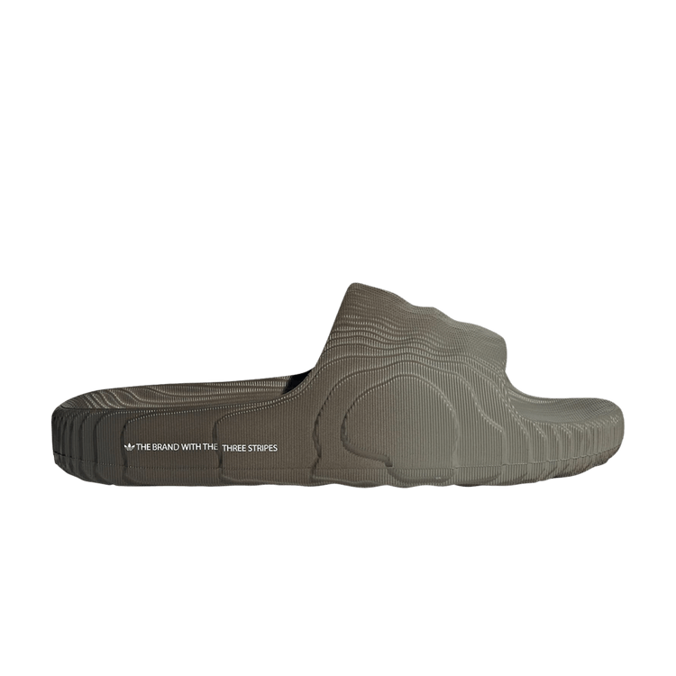 adidas Adilette 22 Slide 'Silver Pebble' — Silver Pebble/Shadow Olive/Off White