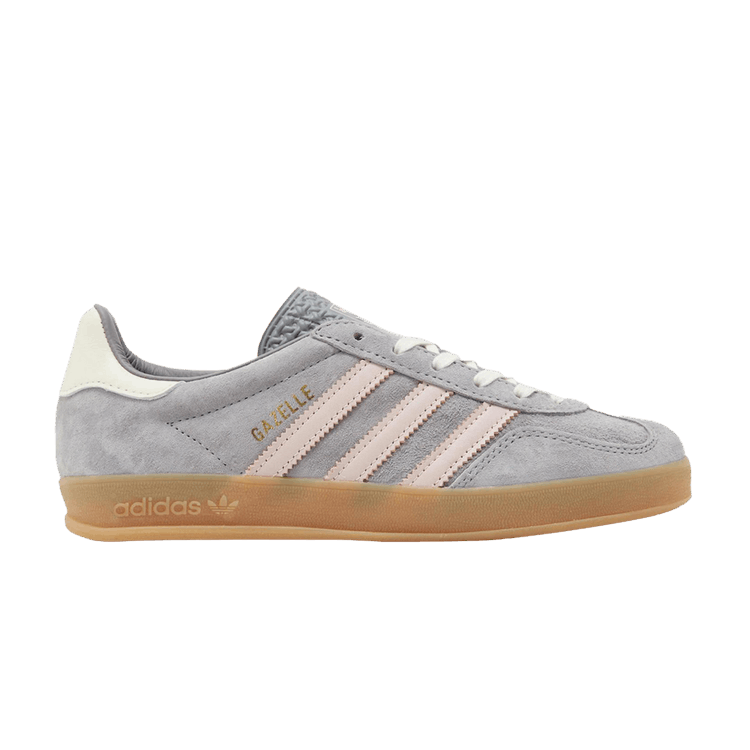 Adidas Wmns Gazelle Indoor 'Grey Sandy Pink' — Grey Three/Sandy Pink/Gold Metallic