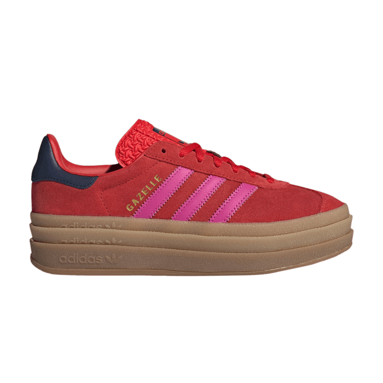 adidas Wmns Gazelle Bold 'Red Lucid Fuchsia' — Red/Semi Lucid Fuchsia/Night Indigo