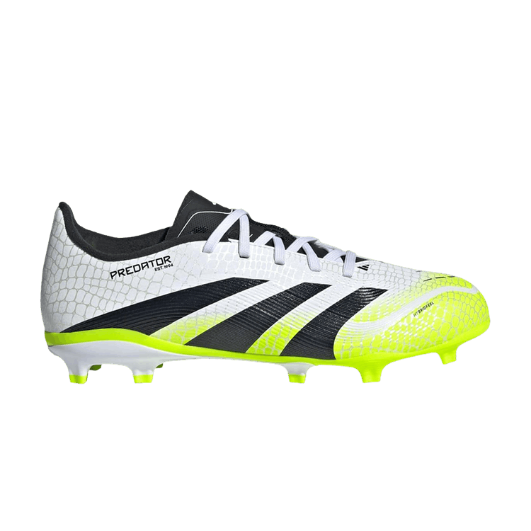 adidas Predator League FG MG K 'Radiant Blaze Pack' — Cloud White/Core Black/Lucid Lemon
