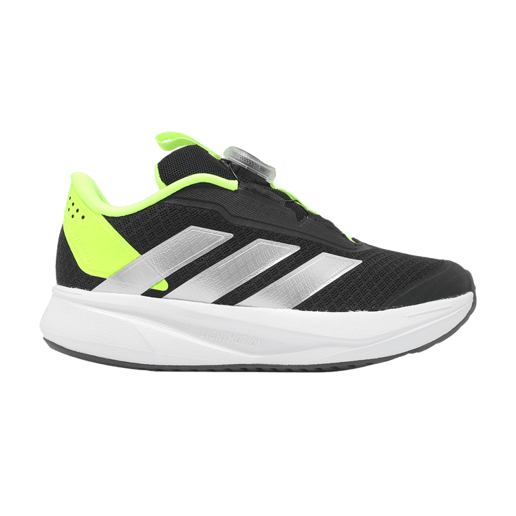 adidas Duramo SL BOA K 'Black Lucid Lemon' — Core Black/Silver Metallic/Lucid Lemon