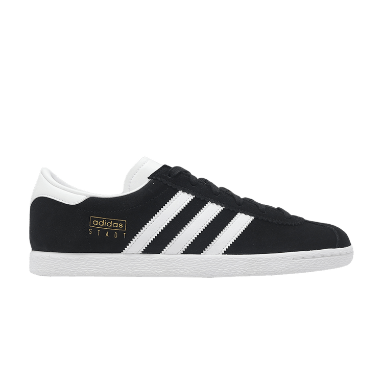 adidas Stadt 'Black White' — Core Black/Cloud White/Gold Metallic