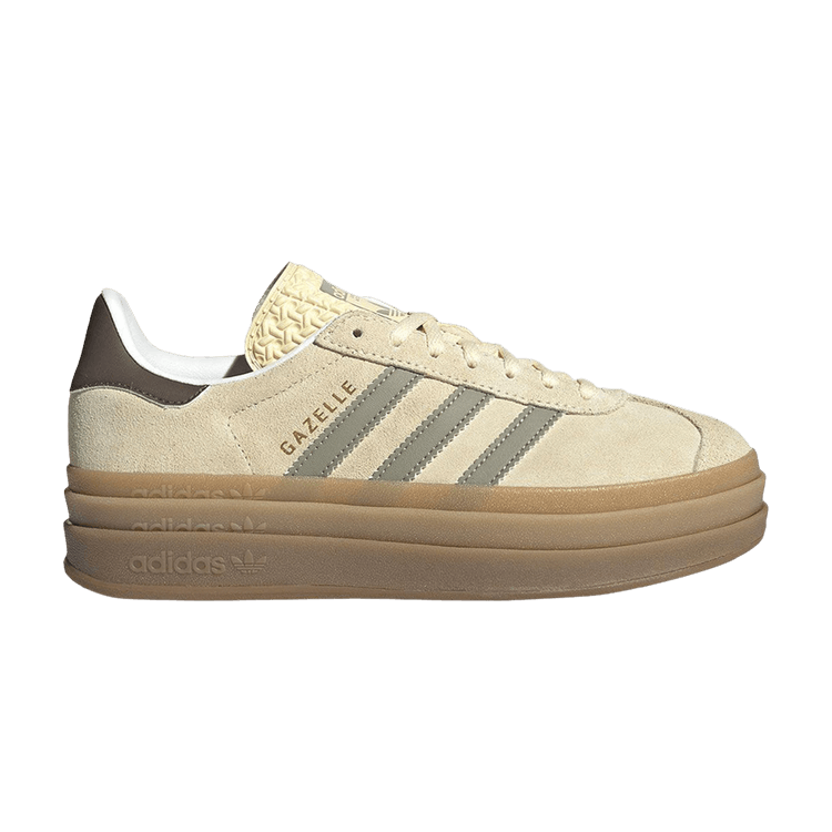 adidas Wmns Gazelle Bold 'Warm Vanilla Silver Pebble' — Warm Vanilla/Silver Pebble/Earth Strata