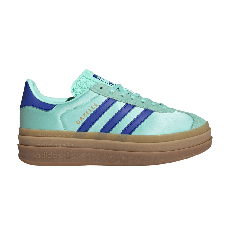 adidas Wmns Gazelle Bold 'Clear Mint Lucid Blue Satin' — Clear Mint/Lucid Blue/Gold Metallic
