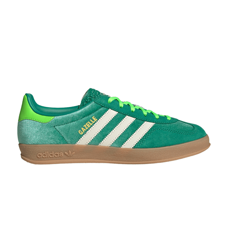 adidas Wmns Gazelle Indoor 'Semi Court Green Velvet' — Semi Court Green/Cream White/Solar Green