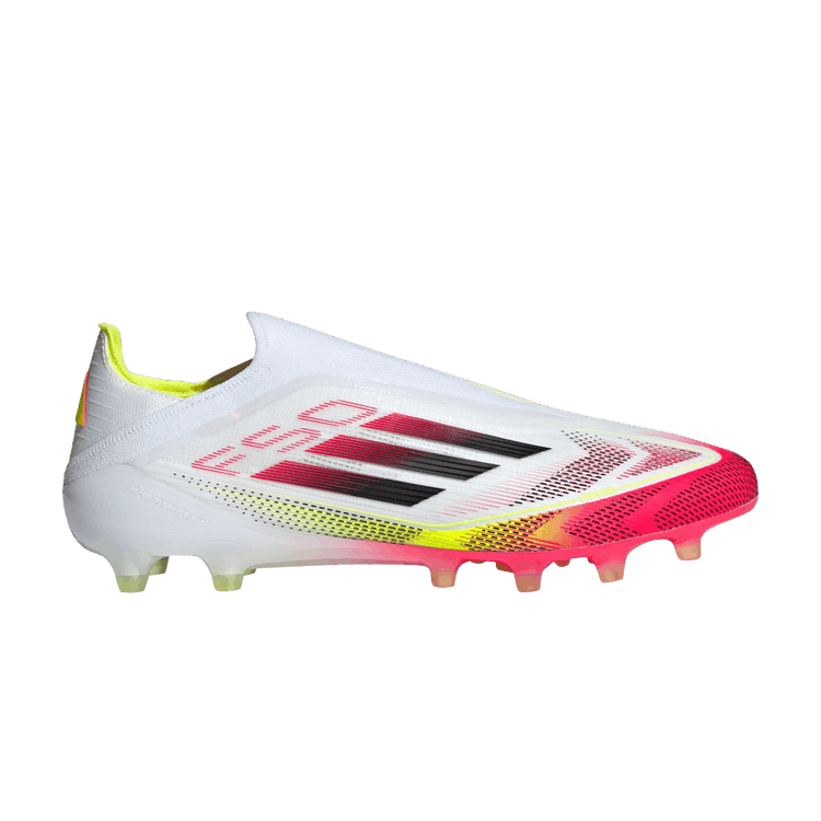adidas Adizero F50 Elite Laceless AG 'Pure Victory Pack' — Cloud White/Core Black/Solar Yellow
