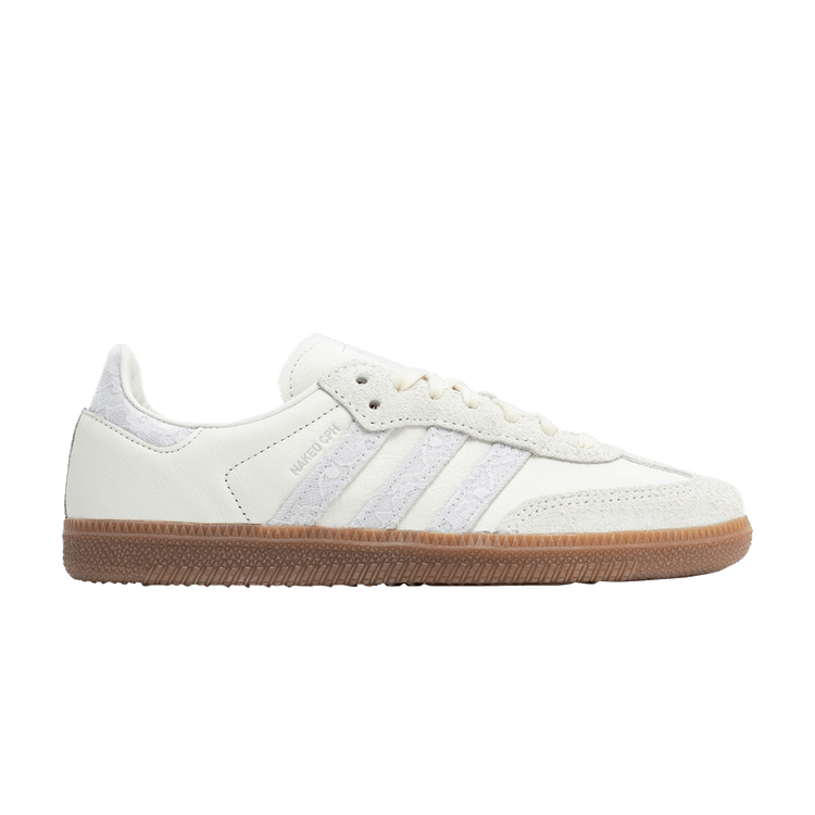 Naked x adidas Samba OG 'Silvery Daisy Pack' — White/Off White/Crystal White/Silver Metallic