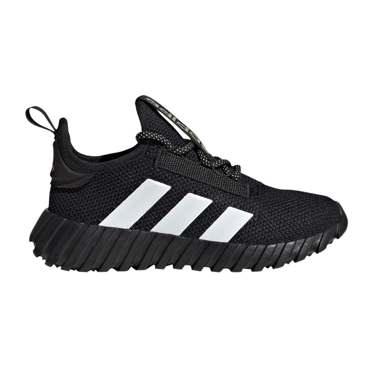 Adidas Kaptir Flow K 'Black White' — Core Black/Gold Metallic/Cloud White