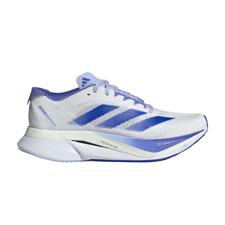 adidas Wmns Adizero Boston 12 'White Lucid Blue' — Cloud White/Lucid Blue/Cobalt Blue