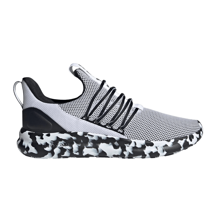 Adidas Lite Racer Adapt 7.0 'White Black Marbled' — Cloud White/Core Black/Core Black