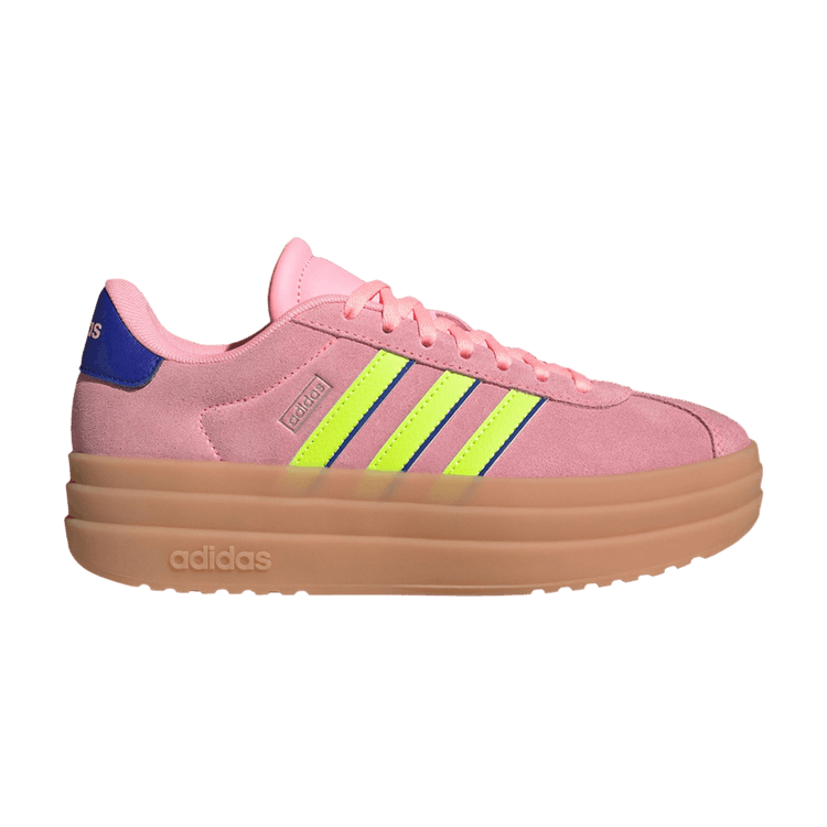Adidas VL Court Bold J 'Pink Spark Lucid Lemon Blue' — Pink Spark/Lucid Lemon/Lucid Blue