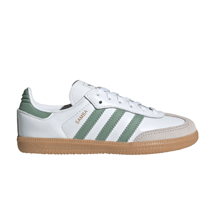Adidas Samba OG C 'White Silver Green' — Cloud White/Silver Green/Gum