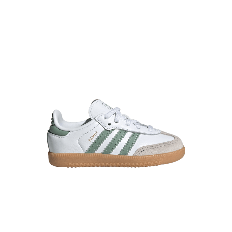 Adidas Samba OG I 'White Silver Green' — Cloud White/Silver Green/Gum