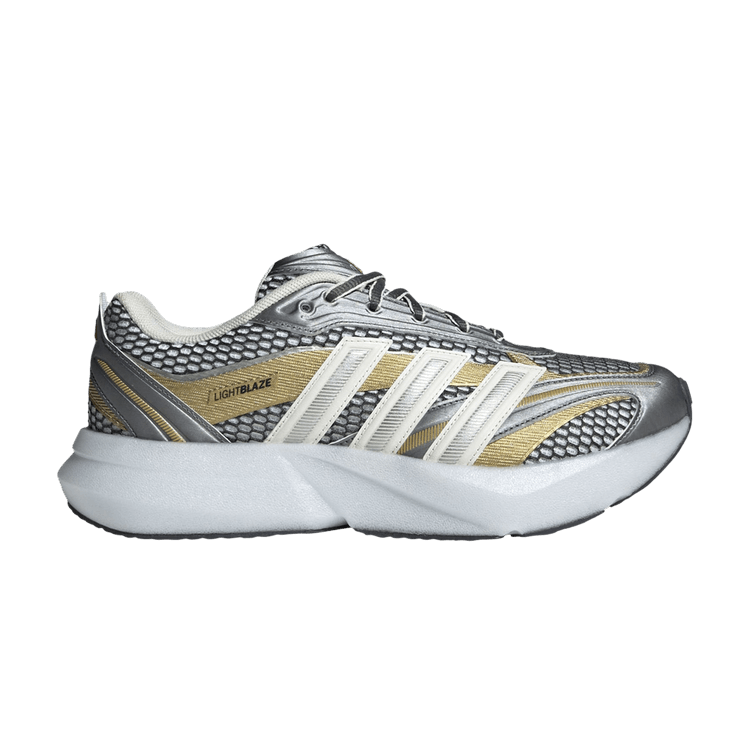 adidas Wmns Lightblaze Glow 'Silver Metallic Matte Gold' — Core White/Silver Metallic/Matte Gold