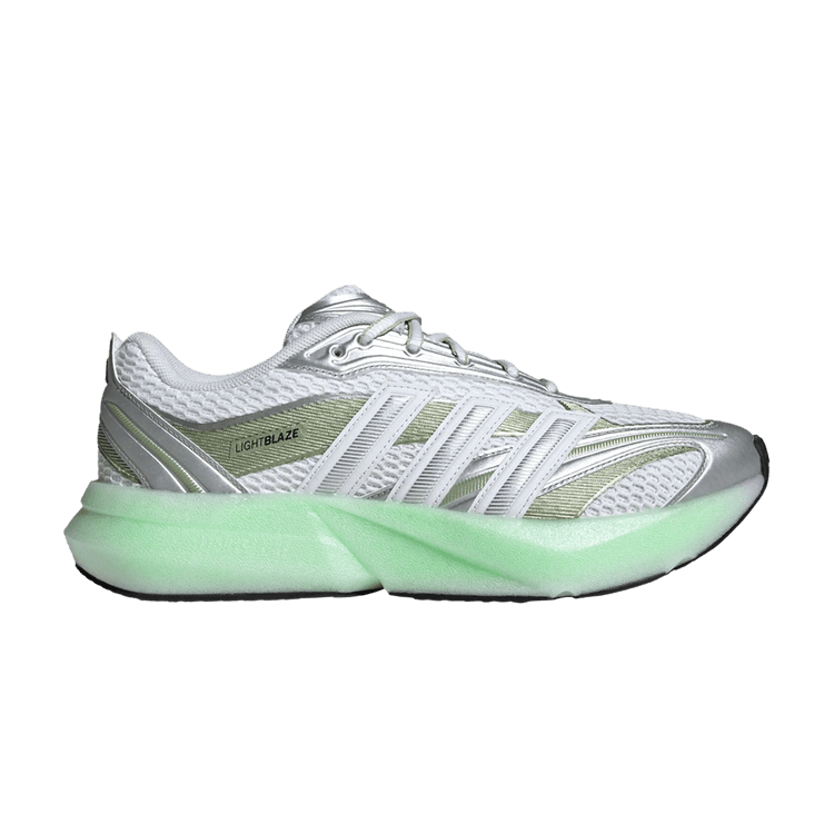 adidas Wmns Lightblaze Glow 'White Silver Metallic' — Cloud White/Silver Metallic/Magic Lime Metallic