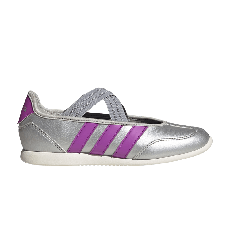 adidas Barreda Mary Jane J 'Silver Metallic Purple Burst Off White' — Silver Metallic/Purple Burst/Off White