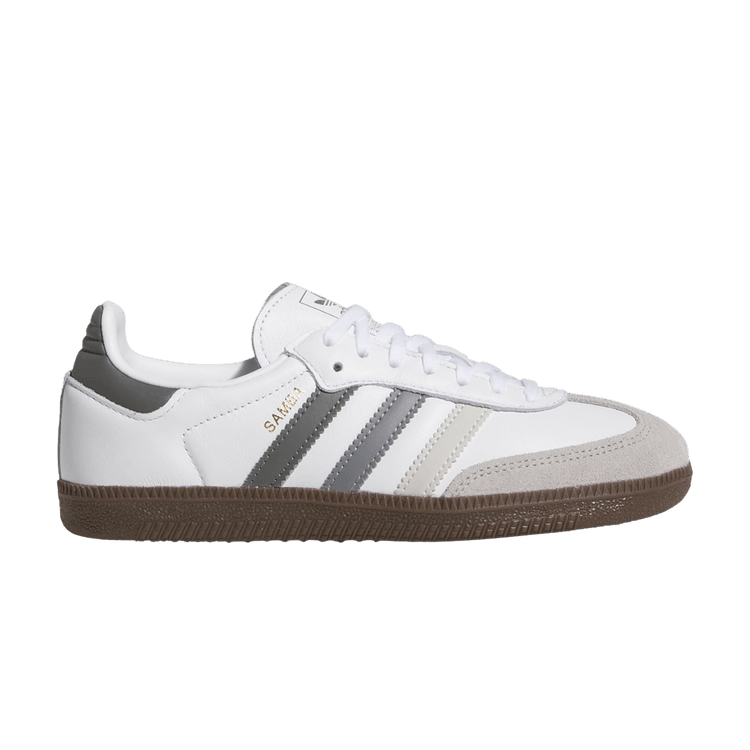 adidas Samba OG J 'White Grey' — Cloud White/Grey One/Grey Three