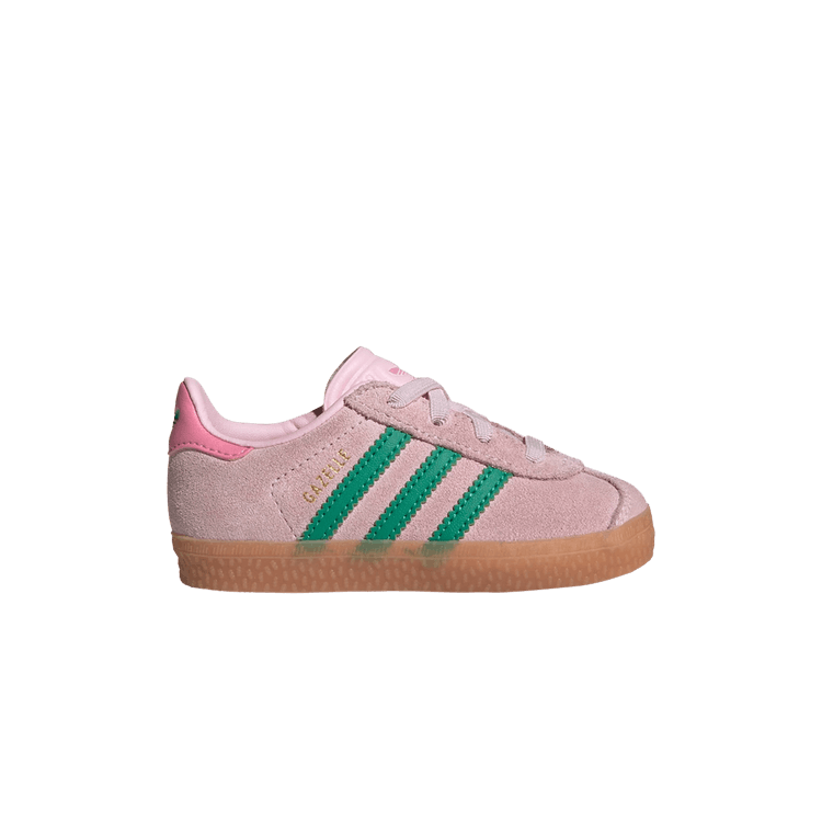 adidas Gazelle Comfort Closure EL I 'Clear Pink Court Green' — Clear Pink/Court Green/Bliss Pink