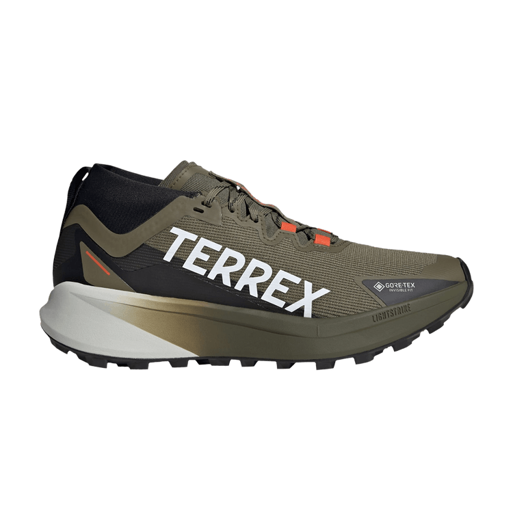 adidas Terrex Agravic Mid GORE-TEX 'Olive Strata' — Olive Strata/Cloud White/Semi Impact Orange