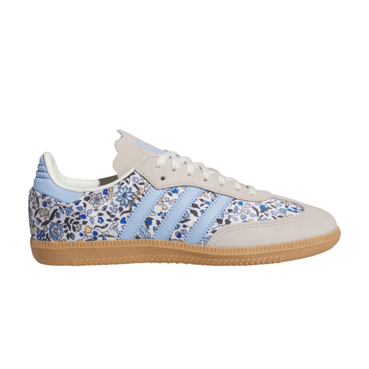 Liberty of London x adidas Samba OG J 'Floral - Blue' — Blue/Off White/Gum