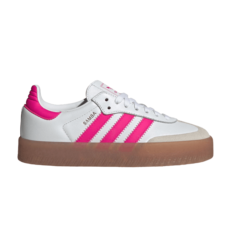adidas Sambae J 'Cloud White Shock Pink Gold Metallic' — Cloud White/Shock Pink/Gold Metallic