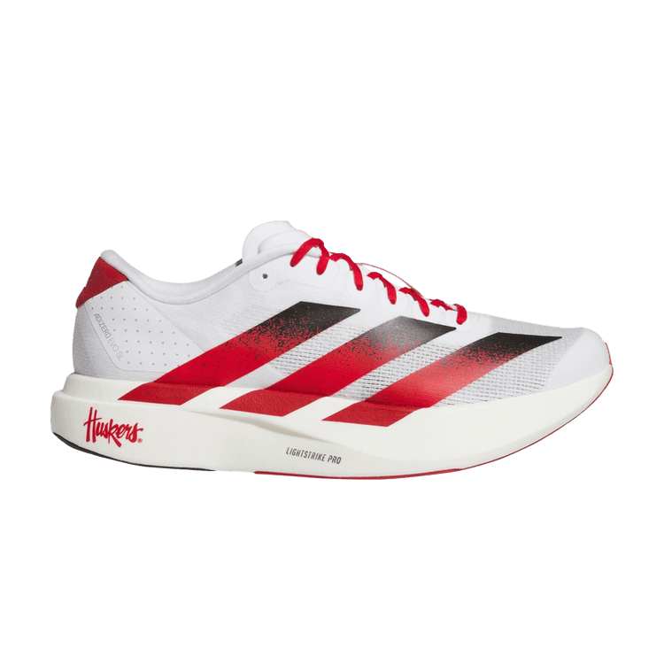 NCAA x adidas Adizero Evo SL 'Nebraska' — Footwear White/Team Power Red/Core Black