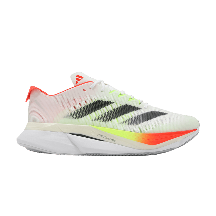 Adidas Adizero Boston 12 'White Black Lucid Red' — Cloud White/Core Black/Lucid Red