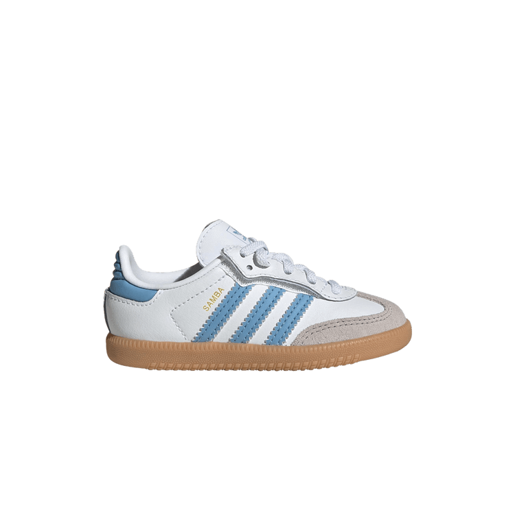 adidas Samba OG Comfort Closure EL I 'White Ash Blue Gum' — Cloud White/Ash Blue/Gum